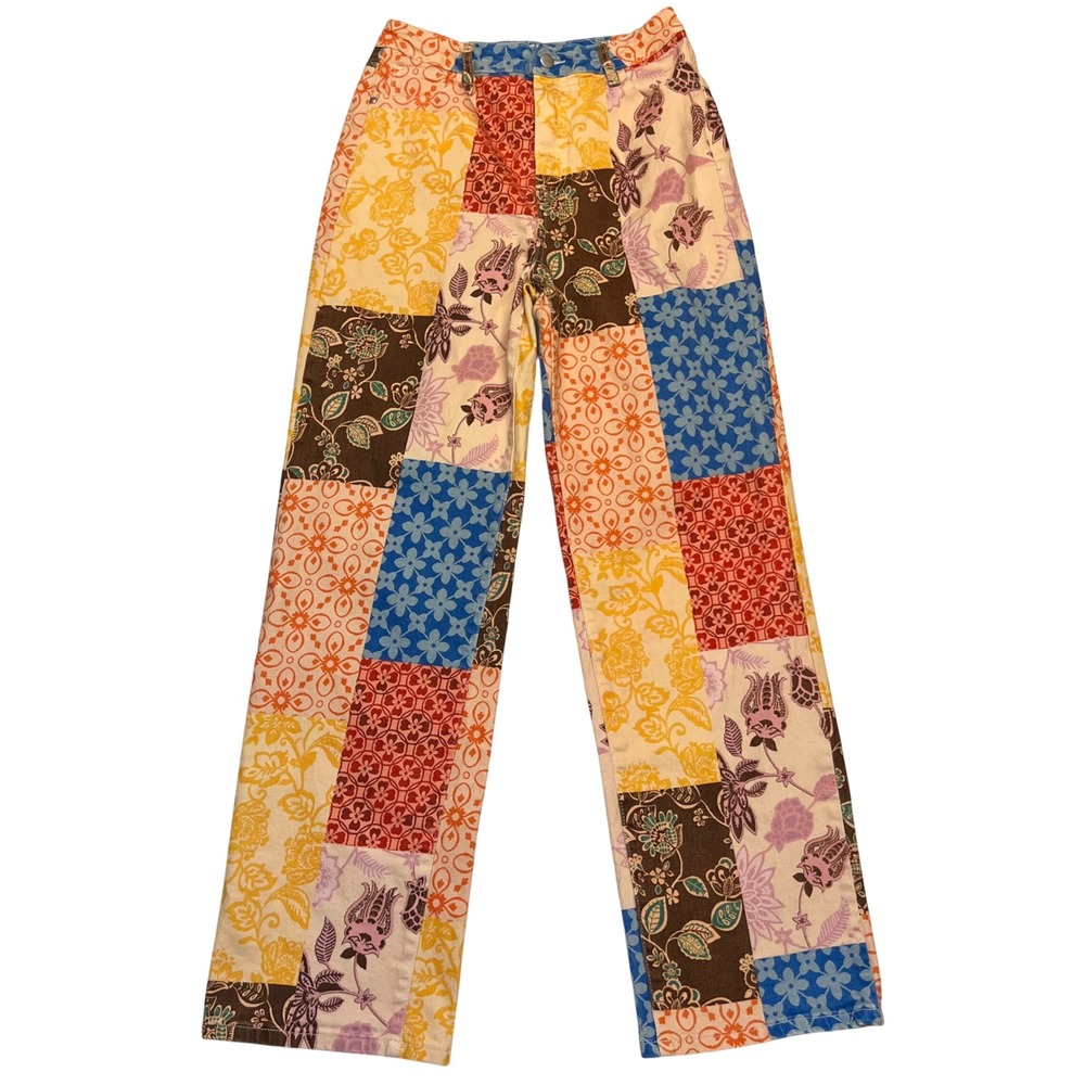 Machine Pour Neuf Mode Retro Y2K Boho Patchwork Artsy Indie Jeans Size 9